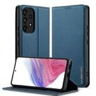 For Samsung Galaxy A53 5G LC.IMEEKE L1 Series Frosted Fine Texture PU Phone Case(Blue) - 1