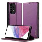 For Samsung Galaxy A53 5G LC.IMEEKE L1 Series Frosted Fine Texture PU Phone Case(Purple) - 1