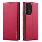 For Samsung Galaxy A53 5G LC.IMEEKE L1 Series Frosted Fine Texture PU Phone Case(Red) - 2