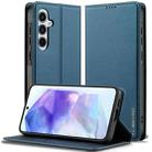 For Samsung Galaxy A55 5G LC.IMEEKE L1 Series Frosted Fine Texture PU Phone Case(Blue) - 1