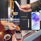 For Samsung Galaxy A56 5G LC.IMEEKE L1 Series Frosted Fine Texture PU Phone Case(Black) - 3