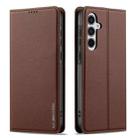 For Samsung Galaxy A56 5G LC.IMEEKE L1 Series Frosted Fine Texture PU Phone Case(Brown) - 2