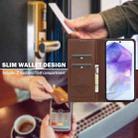 For Samsung Galaxy A56 5G LC.IMEEKE L1 Series Frosted Fine Texture PU Phone Case(Brown) - 3