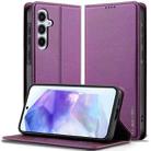 For Samsung Galaxy A56 5G LC.IMEEKE L1 Series Frosted Fine Texture PU Phone Case(Purple) - 1