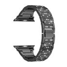 For Apple Watch SE 2023 44mm S-Type Diamond Metal Watch Band(Dark Gray) - 2