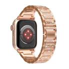 For Apple Watch SE 2023 44mm S-Type Diamond Metal Watch Band(Rose Gold) - 3