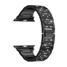 For Apple Watch Series 9 45mm S-Type Diamond Metal Watch Band(Black) - 2