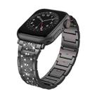 For Apple Watch Series 9 45mm S-Type Diamond Metal Watch Band(Dark Gray) - 1