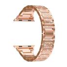 For Apple Watch Series 9 45mm S-Type Diamond Metal Watch Band(Rose Gold) - 2