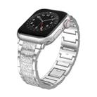 For Apple Watch Series 9 45mm S-Type Diamond Metal Watch Band(Silver) - 1