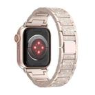 For Apple Watch Series 9 45mm S-Type Diamond Metal Watch Band(Starlight) - 3