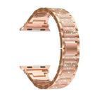 For Apple Watch Series 9 41mm S-Type Diamond Metal Watch Band(Rose Gold) - 2