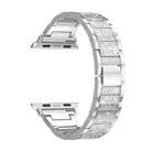 For Apple Watch Ultra 49mm S-Type Diamond Metal Watch Band(Silver) - 2