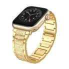 For Apple Watch SE 2022 40mm S-Type Diamond Metal Watch Band(Gold) - 1