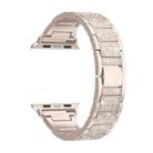 For Apple Watch SE 2022 40mm S-Type Diamond Metal Watch Band(Starlight) - 2