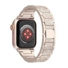 For Apple Watch SE 2022 40mm S-Type Diamond Metal Watch Band(Starlight) - 3