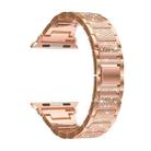 For Apple Watch Series 7 41mm S-Type Diamond Metal Watch Band(Rose Gold) - 2