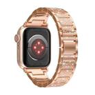 For Apple Watch Series 7 41mm S-Type Diamond Metal Watch Band(Rose Gold) - 3
