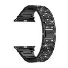 For Apple Watch Series 7 45mm S-Type Diamond Metal Watch Band(Black) - 2