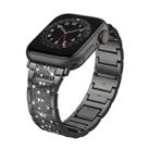 For Apple Watch SE 40mm S-Type Diamond Metal Watch Band(Dark Gray) - 1