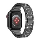 For Apple Watch SE 40mm S-Type Diamond Metal Watch Band(Dark Gray) - 3