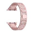 For Apple Watch Series 6 40mm S-Type Diamond Metal Watch Band(Rose Pink) - 2