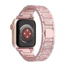 For Apple Watch Series 6 40mm S-Type Diamond Metal Watch Band(Rose Pink) - 3