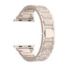 For Apple Watch Series 5 44mm S-Type Diamond Metal Watch Band(Starlight) - 2