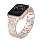 For Apple Watch Series 4 44mm S-Type Diamond Metal Watch Band(Starlight) - 1