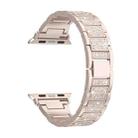 For Apple Watch Series 4 44mm S-Type Diamond Metal Watch Band(Starlight) - 2