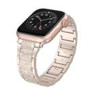 For Apple Watch Series 3 42mm S-Type Diamond Metal Watch Band(Starlight) - 1