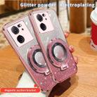 For Xiaomi 13T / 13T Pro Plated Gradient Glitter Round Holder TPU Phone Case(Pink) - 3