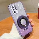 For Xiaomi Poco X3 GT Plated Gradient Glitter Round Holder TPU Phone Case(Purple) - 1