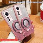 For Xiaomi 12T Pro Plated Gradient Glitter Round Holder TPU Phone Case(Pink) - 3