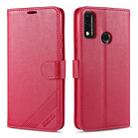For Huawei Honor 9X Lite AZNS Sheepskin Texture Horizontal Flip Leather Case with Holder & Card Slots & Wallet(Red) - 1