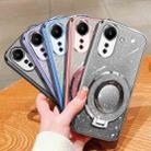 For Redmi 13C 4G Plated Gradient Glitter Round Holder TPU Phone Case(Purple) - 2