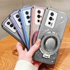 For Redmi K60 / K60 Pro Plated Gradient Glitter Round Holder TPU Phone Case(Silver) - 2