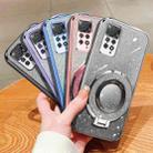 For Redmi Note 11 Pro 4G / 5G Global Plated Gradient Glitter Round Holder TPU Phone Case(Silver) - 2
