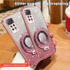 For Redmi Note 11 Pro 4G / 5G Global Plated Gradient Glitter Round Holder TPU Phone Case(Silver) - 3