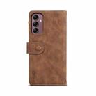 For Samsung Galaxy A36 ESEBLE Retro Frosted RFID Flip Leather Phone Case(Brown) - 3