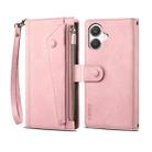 For Samsung Galaxy A06 5G ESEBLE Retro Frosted RFID Flip Leather Phone Case(Rose Gold) - 1