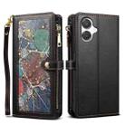 For Samsung Galaxy A07 4G ESEBLE Star Series Lanyard Zipper Wallet RFID Leather Case(Black) - 1