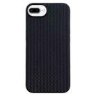 For iPhone 8 Plus / 7 Plus Weave Texture TPU Phone Case(Black) - 1