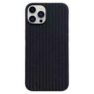 For iPhone 13 Pro Max Weave Texture TPU Phone Case(Black) - 1