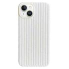 For iPhone 15 Plus Weave Texture TPU Phone Case(White) - 1