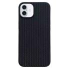 For iPhone 16 Plus Weave Texture TPU Phone Case(Black) - 1