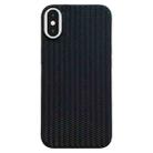 For iPhone XS Max Weave Texture TPU Phone Case(Black) - 1