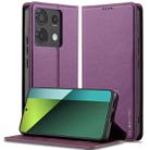 For Redmi Note 13 Pro 5G LC.IMEEKE L1 Series Frosted Fine Texture PU Phone Case(Purple) - 1