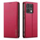 For Redmi Note 13 Pro 5G LC.IMEEKE L1 Series Frosted Fine Texture PU Phone Case(Red) - 2