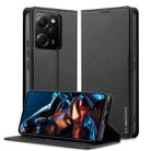 For Redmi Note 12 5G LC.IMEEKE L1 Series Frosted Fine Texture PU Phone Case(Black) - 1